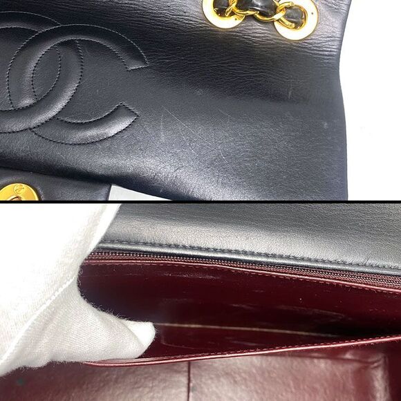 Chanel Matelasse 34 Chain Shoulder Bag Decamato Black Leather - Picture 8 of 9